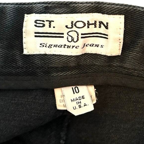 St. John Women’s Signature High Rise Straight Leg Jeans Faded Black Size 10 - Picture 7 of 7